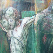 Crocifissione, Morte e Deposizione - Mixed media on board 103x73, 1999